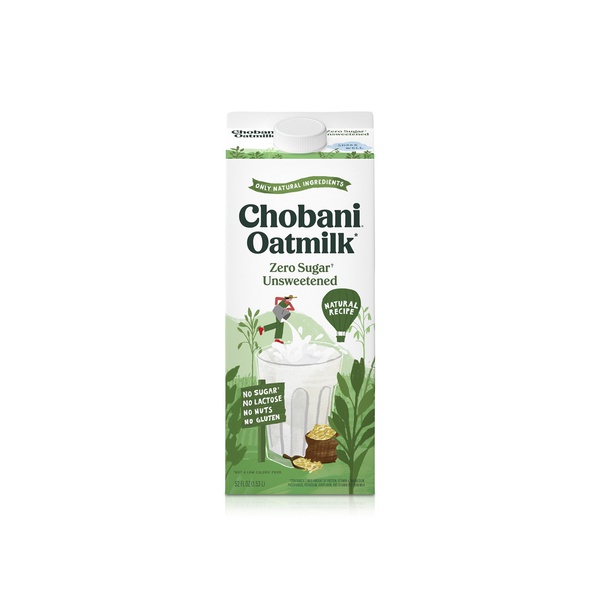 Chobani Zero Sugar Unsweetened Oat Milk 1.53 Litre