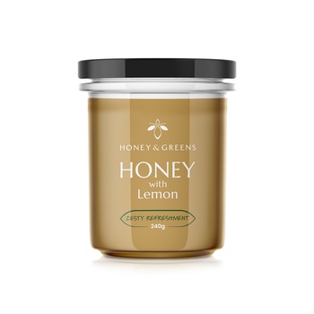 Honey & Greens British Honey with Lemon 240g