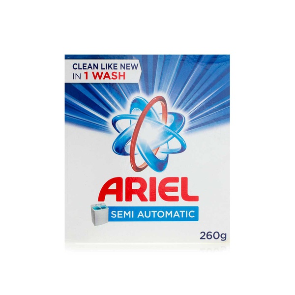 Buy Ariel blue semi automatic laundry powder 260g in UAE