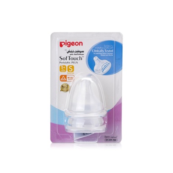 Pigeon Softouch Peristaltic Plus Wide-Neck Silicone Nipple x 2