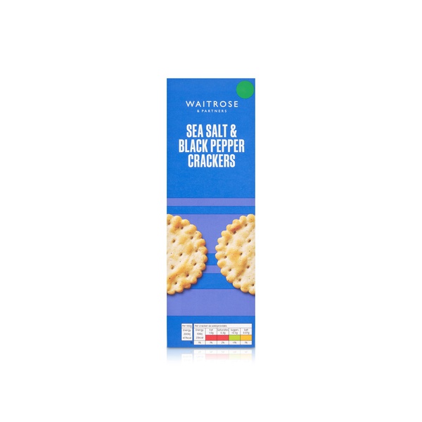 Waitrose Salt and Black Pepper Crackers 185g