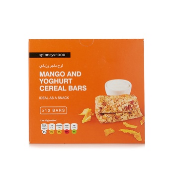 Spinneysfood mango and yoghurt cereal bars 42g