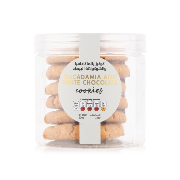 اشتري SpinneysFOOD Macadamia And White Chocolate Cookies 6s 230g في الامارات