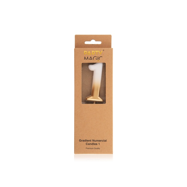 Party Magic Grad Numerical Candle Gold 1