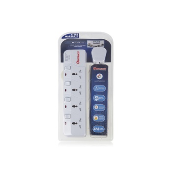 Oshtraco 4 Way Switched Extension Socket 4m