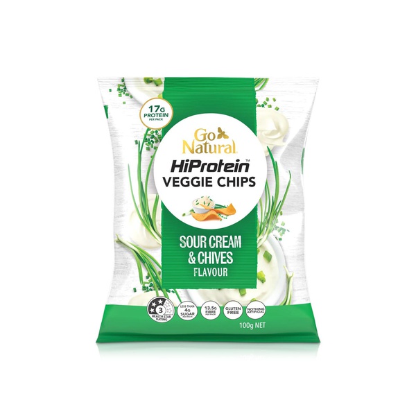 Go Natural Hiprotein Veggie Chips Sour Cream and Chives 100g