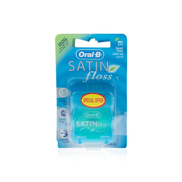 Buy Oral-B satin floss mint 25m dual pack in UAE