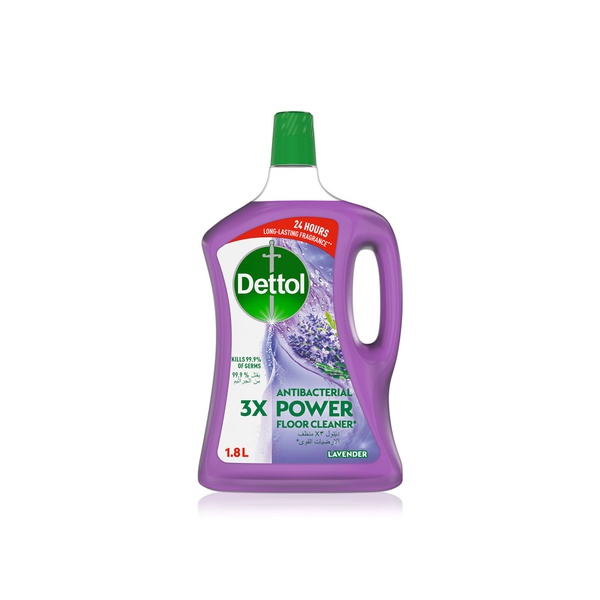 Buy Dettol antibacterial power floor cleaner lavender 1.8l in UAE