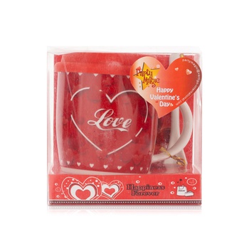 Party Magic Valentine's Day Mug with Lid and Spoon 12cm Assorted
