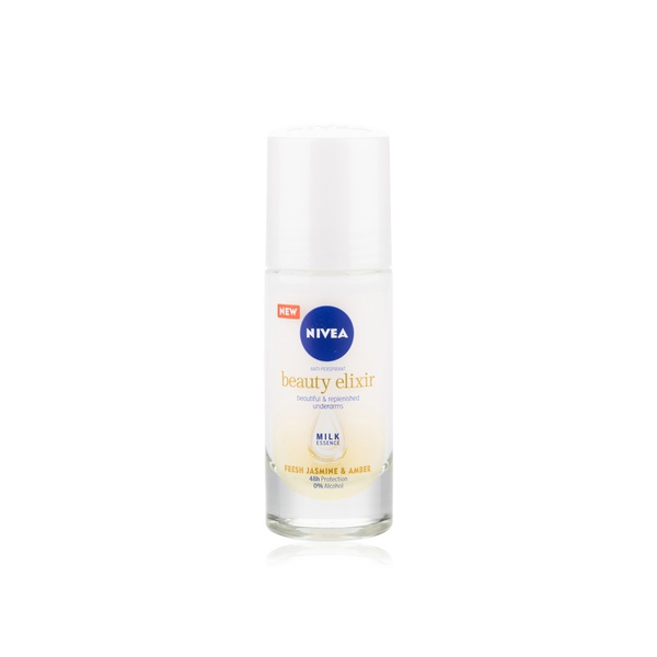 Buy Nivea beauty elixir fresh jasmine and amber women roll on deodorant 40ml in UAE