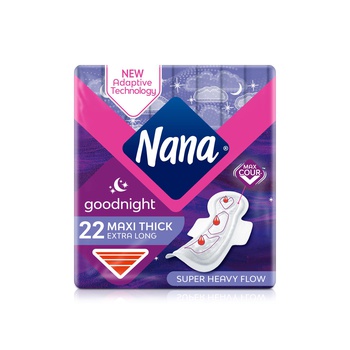 Nana Maxi Thick Goodnight Sanitary Pads with Wings x 22