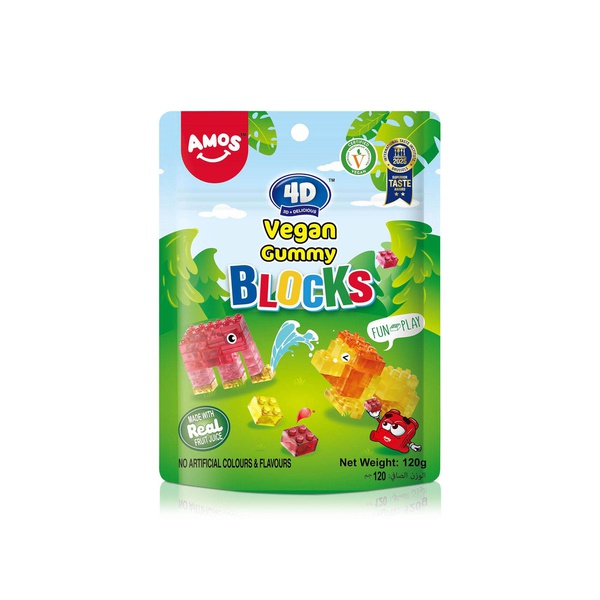Amos Vegan Gummy Blocks Confectionery 120g