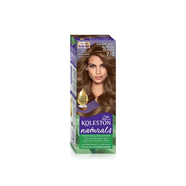 Koleston Naturals 7/0 Almond Blonde Permanent Hair Colour Cream 110ml