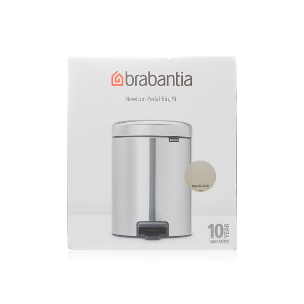 Brabantia Newicon Pedal Bin Champagne 5 litre