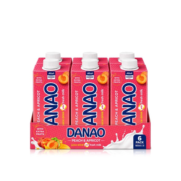 Danone Danao Peach & Apricot Milk Drink 180ml x 6