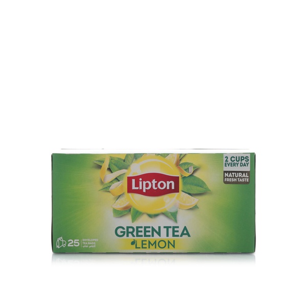 Buy Lipton green tea lemon 25s 32.5g in UAE