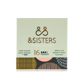 &sisters Organic Cotton Naked Tampons Medium x 16
