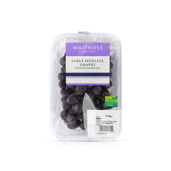 Waitrose Sable Seedless Grapes 400g