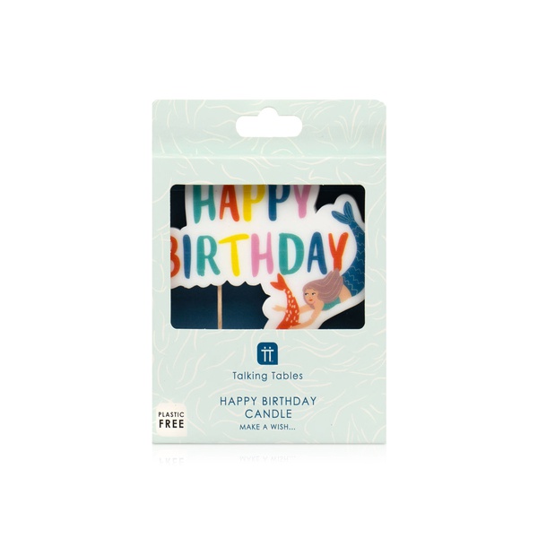 Talking Tables Make Waves Happy Birthday Block Candle