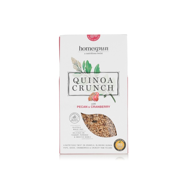 Buy Homespun pecan & cranberry quinoa crunch 275g in UAE