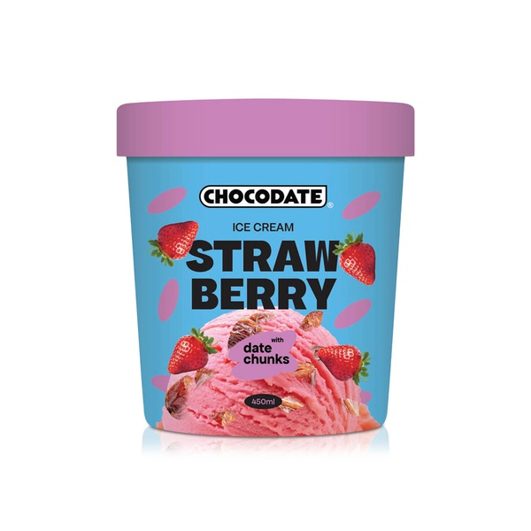 Chocodate Strawberry Ice Cream with Date Chunks 450ml