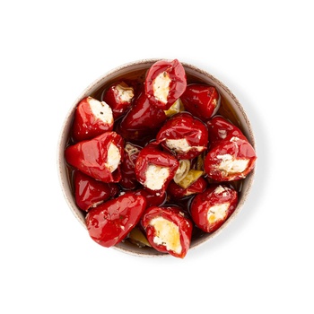 Red Chilli Peppers with Cream Cheese