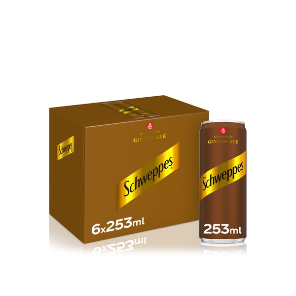 Schweppes Ginger Ale Premium Mixer 253ml x 6