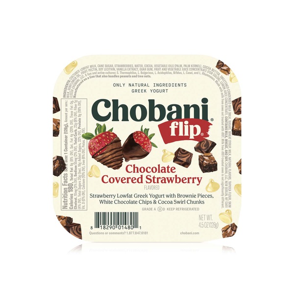 Chobani Flip Chocolate Covered Strawberry Flavored Low Fat Greek Yoghurt 128g