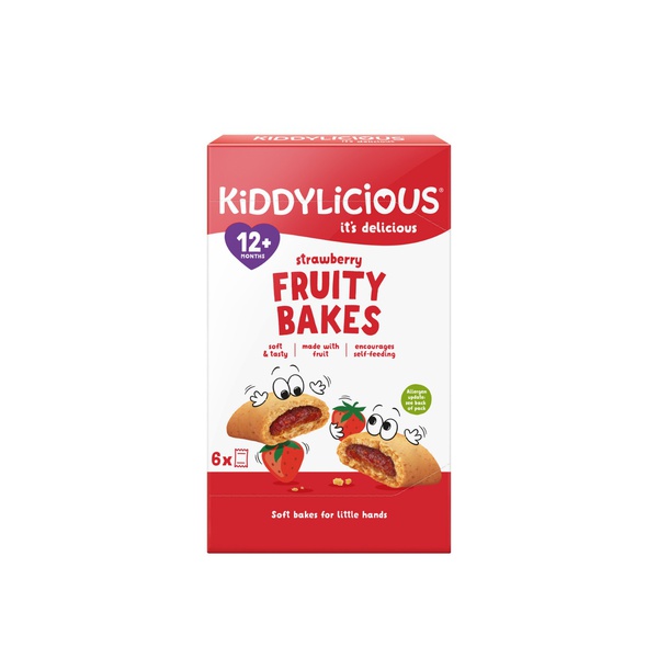 Kiddylicious Strawberry Fruity Bakes 12+ Months 22g x 6