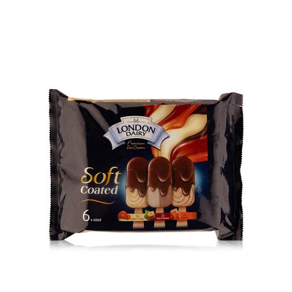 London Dairy Soft Coated Assorted Ice Cream Sticks Multipack 60Ml X 6