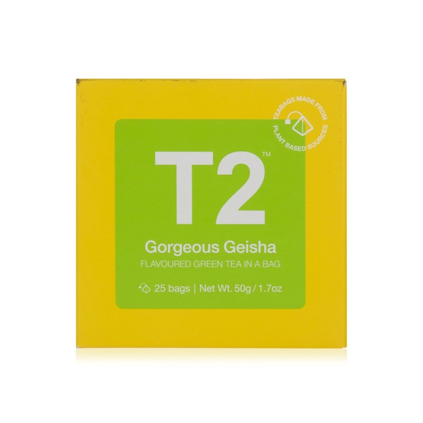 Buy T2 Tea gorgeous geisha green tea 25 bags 50g in UAE