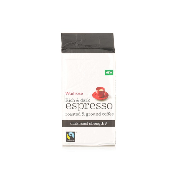 Buy Waitrose rich & dark espresso roasted & ground coffee 250g in UAE