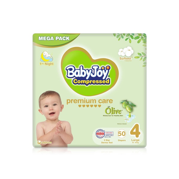 BabyJoy Olive Oil Diapers Large 10-18kg x 50