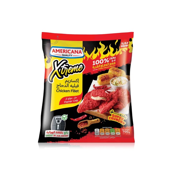Americana Xtreme Frozen Flamin' Chilli Chicken Fillets 700g