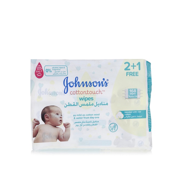 Johnsons Cotton Touch Baby Wipes x 168