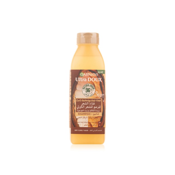 Buy Garnier ultimate blends cocoa butter shampoo for dry curly hair 350ml in UAE