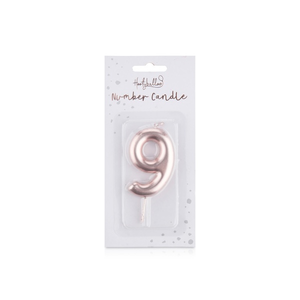 Hootyballoo Rose Gold Candle Number 9