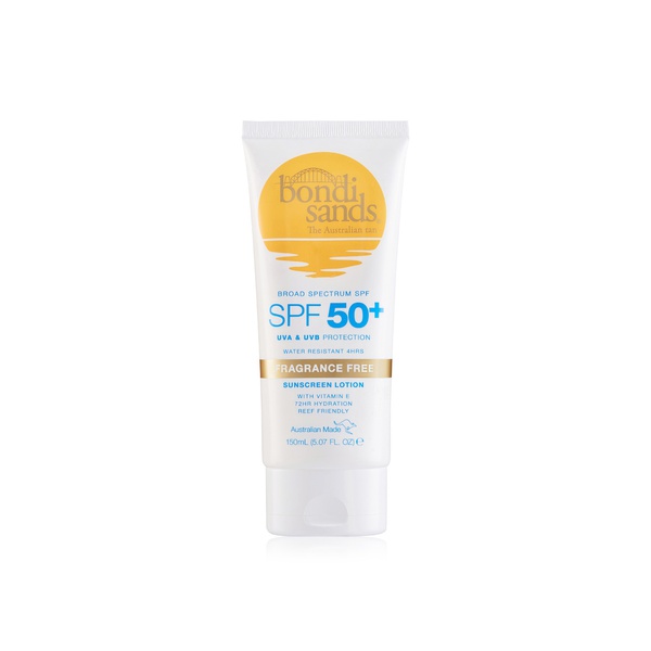 Buy Bondi Sands SPF 50+ fragrance-free body sunscreen lotion 150ml in UAE