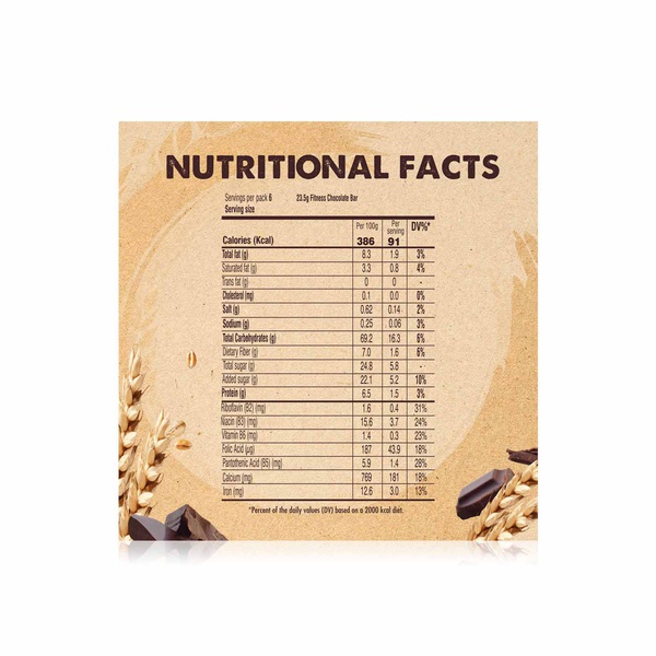 Nestle Fitness Chocolate Bars 6 x 23.5g