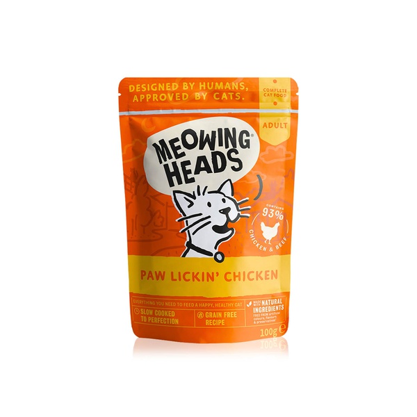 Meowing Heads Paw Lickin' Chicken Wet Cat Food 100g