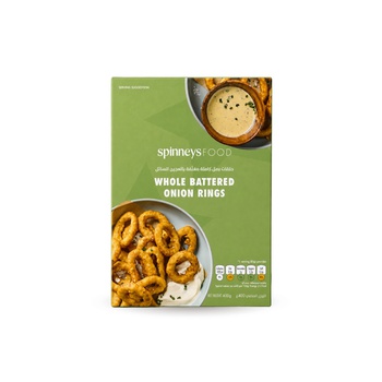 Spinneysfood Frozen Whole Battered Onion Rings 400g
