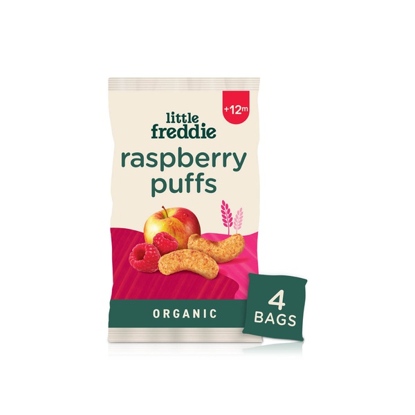 Little Freddie Organic Raspberry Puffs Baby Food Snack (+12m) 44g