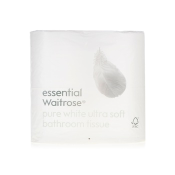 Waitrose Essential Bathroom Tissue White 2ply x 4