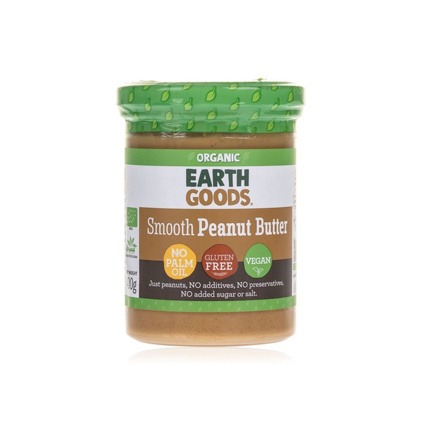 Buy Earth Goods organic smooth peanut butter 400g in UAE
