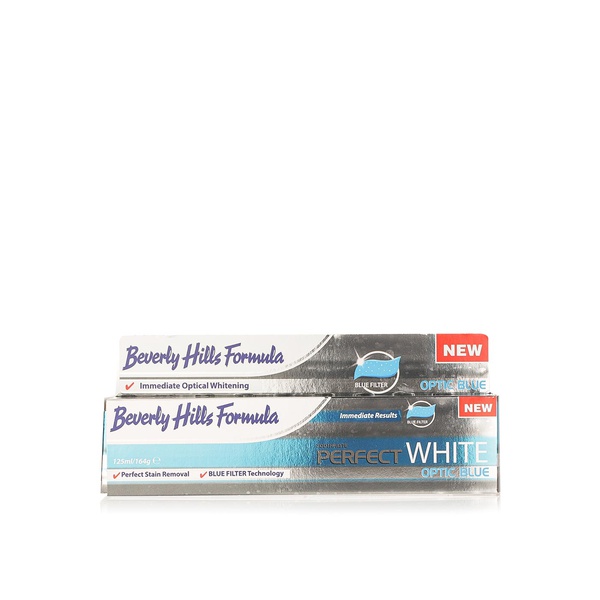 اشتري Beverly Hills Formula perfect white toothpaste optic blue 125ml في الامارات