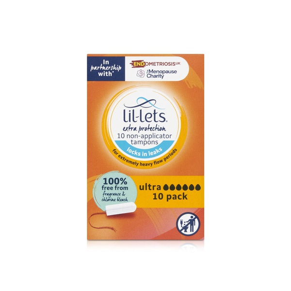 Lil-Lets Extra Protection Non-Applicator Ultra Tampons x 10