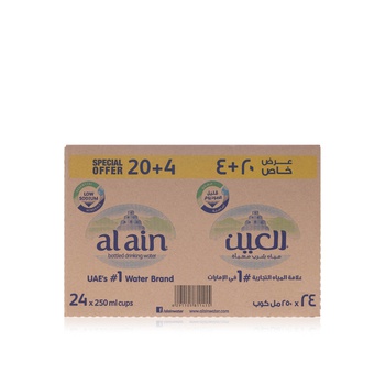 Al Ain Water Cups Carton 250ml x 24