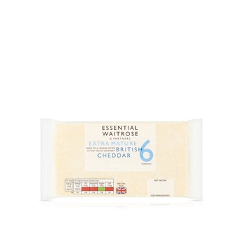 Waitrose Essential Extra Mature Cheddar Strength 6 350g