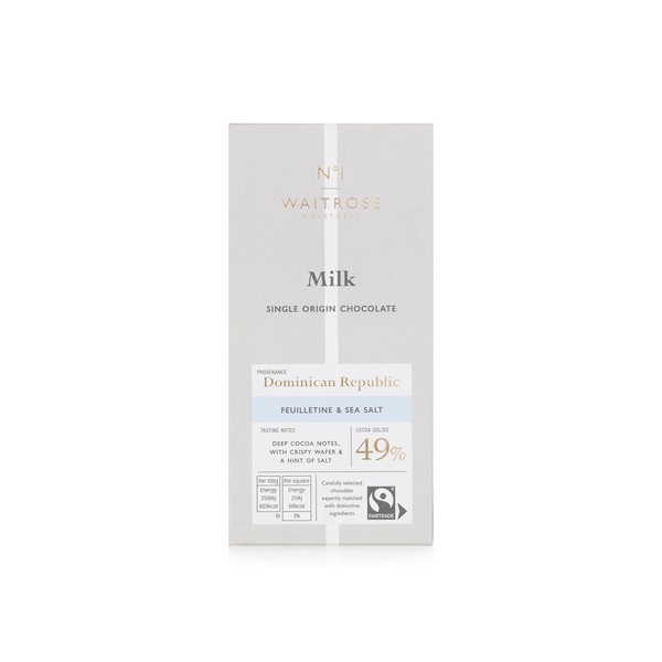 Waitrose No.1 Milk Chocolate with Feuilletine & Salt 100g