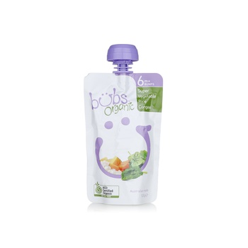 Bubs Organic Super Vegetable Rice Congee Pouch 6+ Months 120g